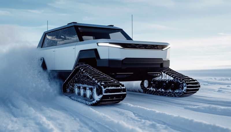 découvrez comment le cybertruck surmonte la neige grâce à ses chenilles dans une vidéo captivante. apprenez comment ce véhicule révolutionnaire fait face aux conditions hivernales extrêmes avec style et efficacité.
