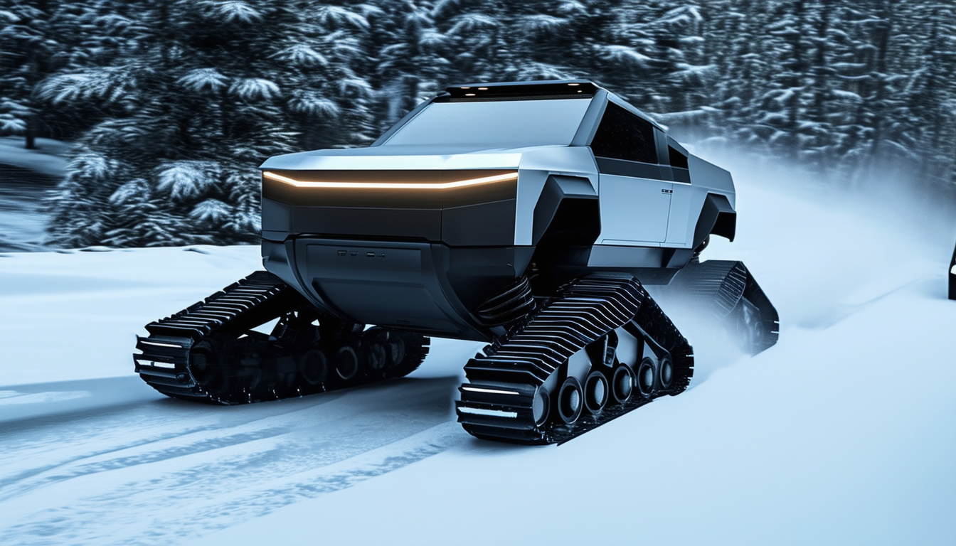 d&Atilde;&copy;couvrez dans une vid&Atilde;&copy;o captivante comment le cybertruck surmonte la neige gr&Atilde;&cent;ce &Atilde;&nbsp; ses chenilles.