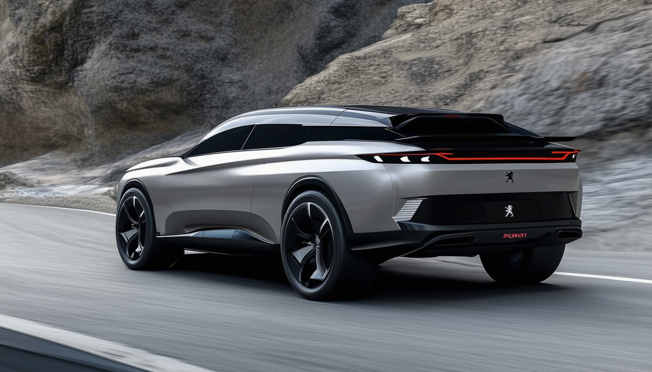 d&Atilde;&copy;couvrez la nouvelle peugeot 9x8 en exclusivit&Atilde;&copy;, avec son impressionnant aileron ! une exp&Atilde;&copy;rience automobile unique vous attend.