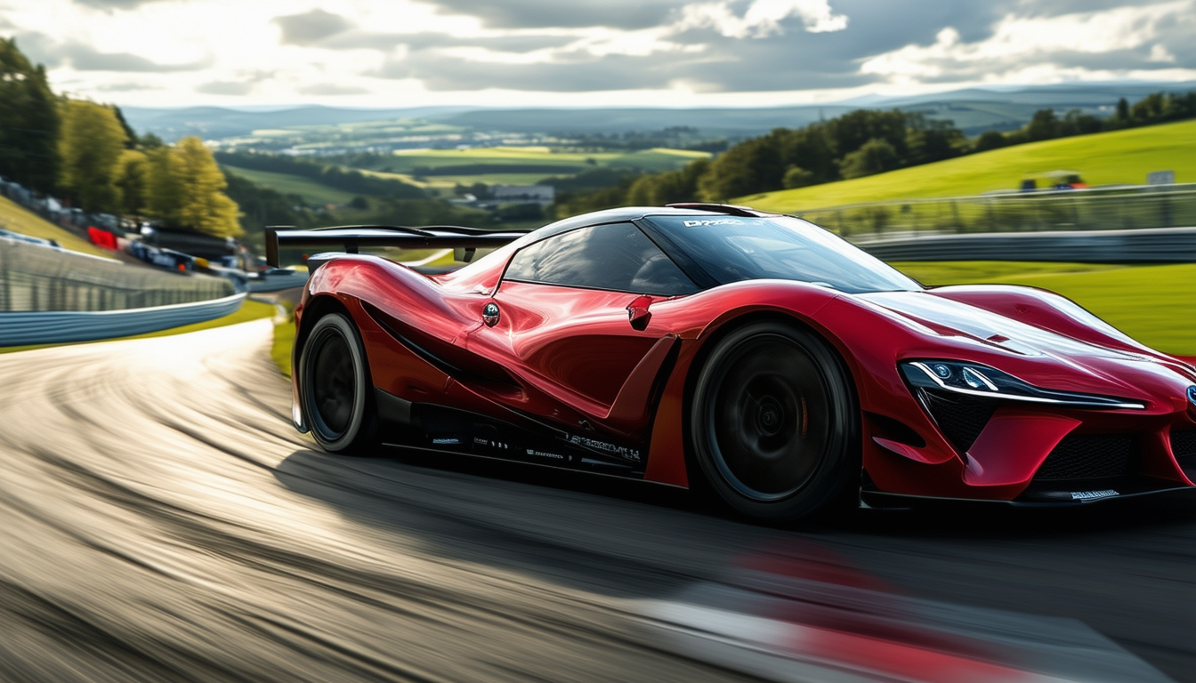 plongez au c&Aring;ur de l'excitation avec la supercar &Atilde;&nbsp; moteur v8 de toyota, en pleine action sur le l&Atilde;&copy;gendaire circuit de spa-francorchamps. explorez ses performances exceptionnelles et vivez l'adr&Atilde;&copy;naline de chaque virage !
