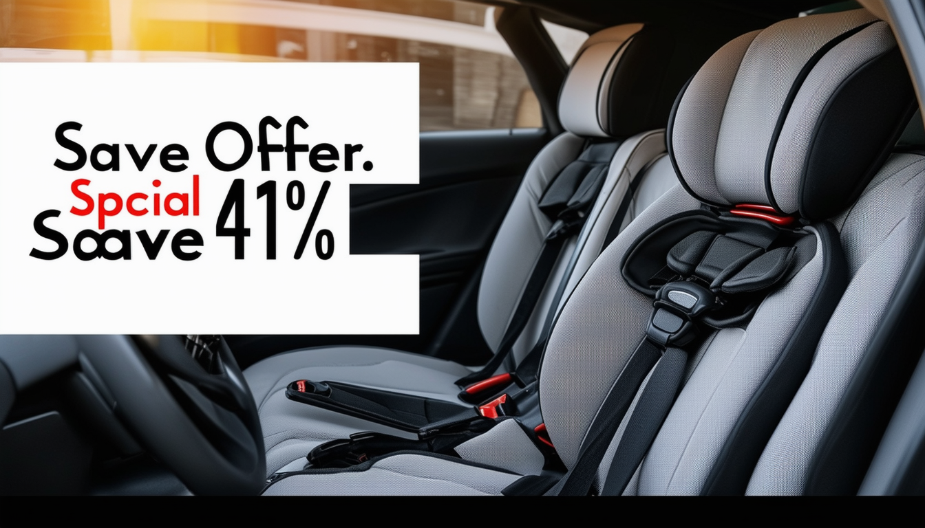 profitez d'une offre sp&Atilde;&copy;ciale et &Atilde;&copy;conomisez 41% sur l'achat d'un si&Atilde;&uml;ge auto pour &Atilde;&copy;quiper votre voiture. d&Atilde;&copy;couvrez la s&Atilde;&copy;curit&Atilde;&copy; et le confort &Atilde;&nbsp; prix r&Atilde;&copy;duit.