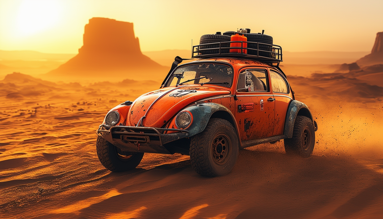 vivez l'aventure ultime avec cette volkswagen new beetle m&Atilde;&copy;tamorphos&Atilde;&copy;e en baja bug, pr&Atilde;&ordf;te &Atilde;&nbsp; conqu&Atilde;&copy;rir le dakar en miniature ! id&Atilde;&copy;ale pour les passionn&Atilde;&copy;s de sensations fortes et de voitures uniques. ne manquez pas cette exp&Atilde;&copy;rience hors du commun.