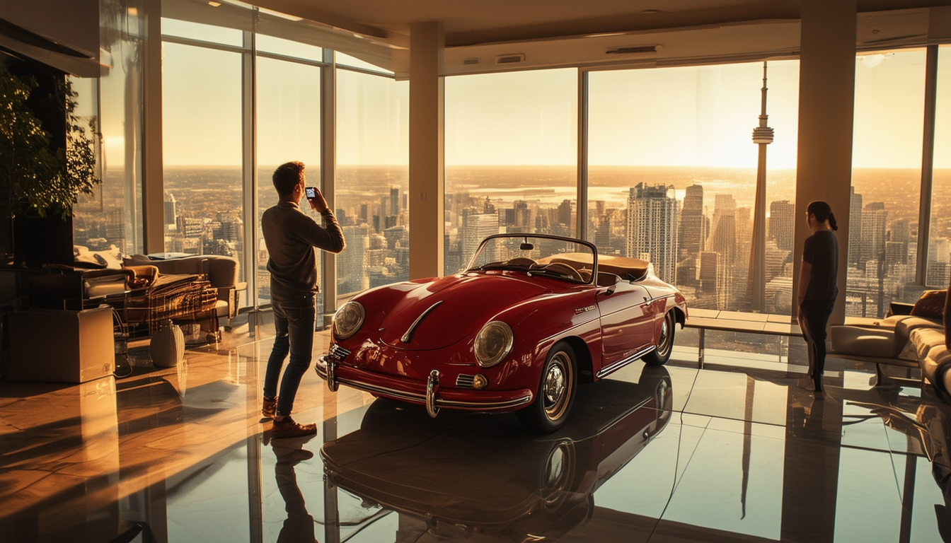d&Atilde;&copy;couvrez comment un canadien a r&Atilde;&copy;ussi &Atilde;&nbsp; hisser sa porsche 356 speedster dans son penthouse, une vid&Atilde;&copy;o sensationnelle qui fait le tour des r&Atilde;&copy;seaux sociaux et suscite l'admiration. ne manquez pas ce moment incroyable !
