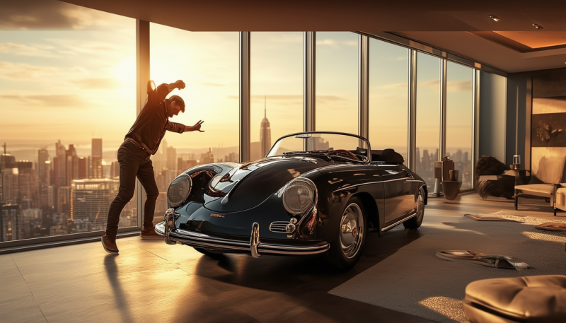 découvrez comment un canadien audacieux a réussi à hisser sa porsche 356 speedster directement dans son penthouse. cette vidéo incroyable fait le tour des réseaux sociaux et suscite l'admiration et l'étonnement. ne manquez pas cette prouesse spectaculaire !