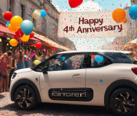 découvrez l'édition spéciale célébrant les 4 ans de la citroën ami. une voiture innovante et citadine qui combine design unique et praticité, idéale pour une mobilité urbaine durable. ne manquez pas cette occasion de célébrer son anniversaire avec style !