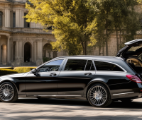 plongez dans l'univers de la mercedes s600 estate, une limousine d'exception qui allie luxe et praticité grâce à sa soute à bagages unique au monde. idéale pour les voyageurs exigeants, elle offre un confort inégalé et des prestations haut de gamme.